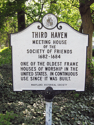 Third Haven Friends Meeting historical sign